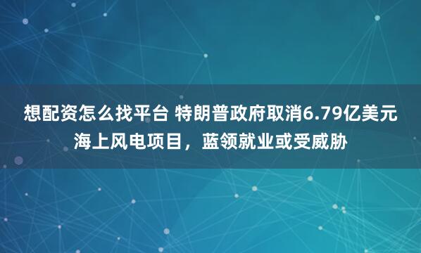 想配资怎么找平台 特朗普政府取消6.79亿美元海上风电项目，蓝领就业或受威胁
