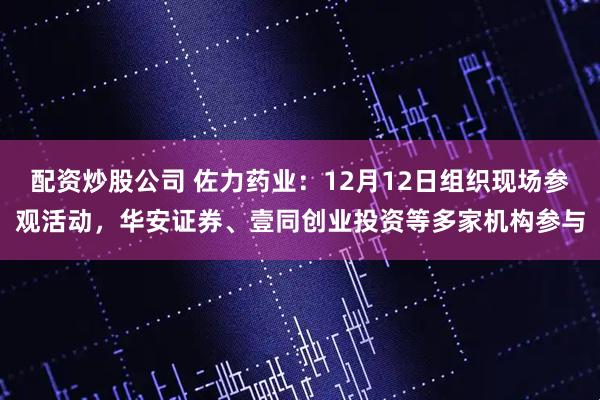 配资炒股公司 佐力药业:12月12日组织现场参观活动,华安证券、壹同创业投资等多家机构参与